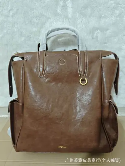 Vegetable-Tanned Leather Backpack with 14-Inch Laptop Compartment - 10
