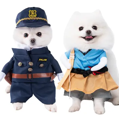 Küçük ırk köpek Cadılar Bayramı kostümü, komik