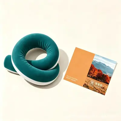 360 adjustable U-shaped travel pillow, neck support, multi-purpose, flexible - 8