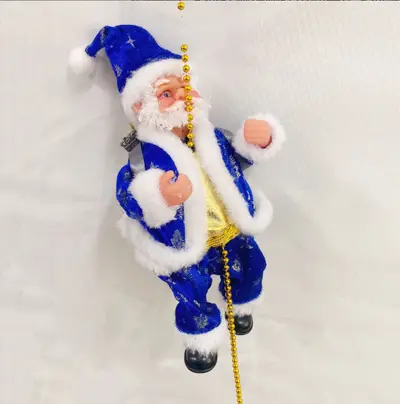 Elektrikli Noel Tırmanan Boncuklar Noel Baba Evi Çocuk Oyuncağı Süsleme - 12