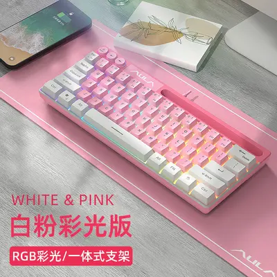 AULA Wolf Spider F3061 Mini Mechanical Feel Keypad 61 Keys Wired RGB Desktop Laptop Tablet Portable