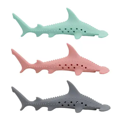Silicone Shark Cat Chew Toy Bite-Resistant with Catnip - 6