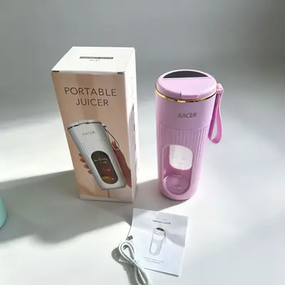 Portable juicer cup, USB rechargeable, 400ml capacity - 8