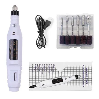 Cross-Border New Electric Nail Drill Machine Variable Speed Pen-Style Nail Polisher Mini Portable Nail File Removal Grinder - 11