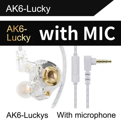 QKZ AK6 Lucky Heavy Bass HIFI Earphones Detachable Earphones Three-Speed Adjustment Mobile Phone Sports Earphones - 9