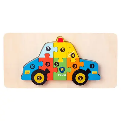 Ahşap erken eğitim çocuk eğitim yapı taşları hayvan şekli bilişsel eşleştirme 3D stereo bulmaca 2-3 yaşında oyuncaklar toptan - 12