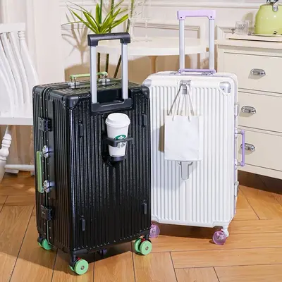 28 Inch Aluminum Frame Suitcase with 20 Inch Boarding Case Set - 3