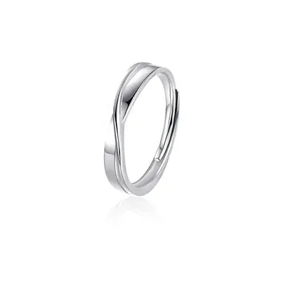 Mozanite 925 sterling silver couple rings, heart design - 12