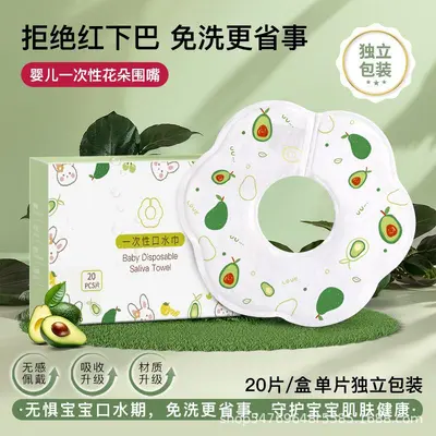 Direct from source factory, disposable drool bibs, non-washable baby toddler bibs, petal style, 0-2 years, clean and hygienic, ready for sale - 7
