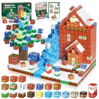 Magnetic Block Building Set, Mine Cave Castle, Educational Magnetic Tiles - 11