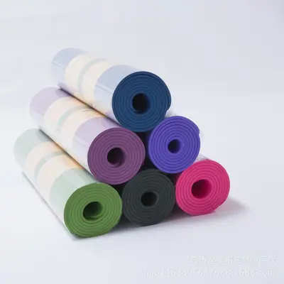 TPE-Yogamatte 6mm rutschfest und geruchlos, einfarbig - 4