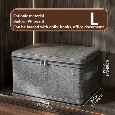 Zipper storage box with lid, clothing organizer - 9