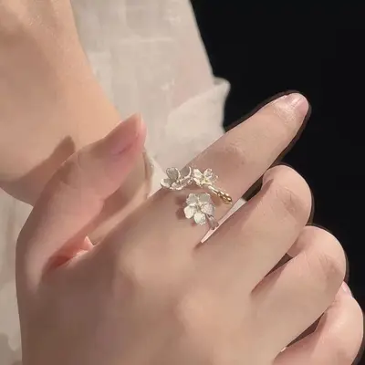 十只装】戒指韩版爱心女小众设计百搭轻奢指环姐妹戒指可调节 - 10