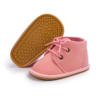 Baby First Walking Shoes, 6-12 Months, Rubber Sole, Non-Slip, Lace-Up - 10