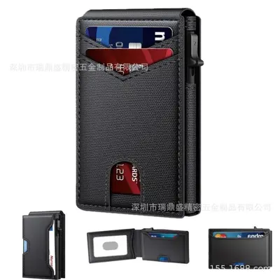 Karbon fiber erkek cüzdan, çift katlı, manyetik RFID korumalı - 10