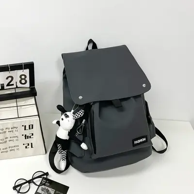 New Large Capacity Casual Backpack Women's Japanese Style Student School Bag Cross-Border Backpack Customizable - 9