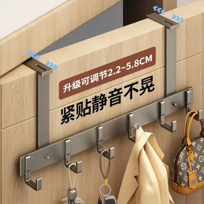 Adjustable Over-the-Door Hook for Thick Doors, Punch-Free