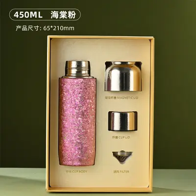 Pure Titanium Double-Wall Thermos Cup with Magnetic Lid and Tea Infuser - 7