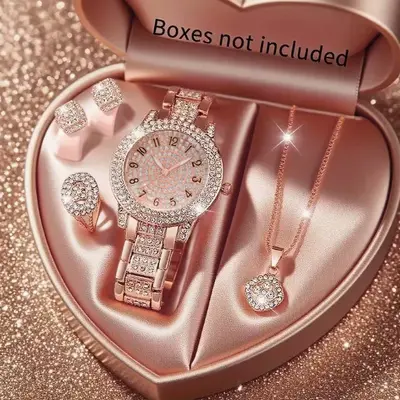 Women's quartz watch minimalist diamond-inlaid steel bracelet - 4