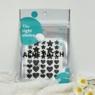 Heart and Star Pimple Patch, Makeup-Compatible, Pus-Absorbing Acne Patch - 12