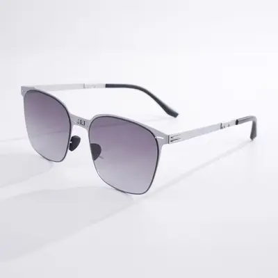 Foldable Unisex Sunglasses, Minimalist Industrial Style - 8