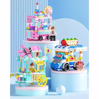 Children's Small-Particle Mini Architecture Street Scene Building Blocks - 4