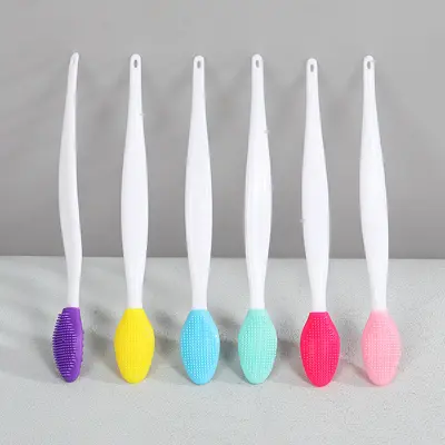 Grenzüberschreitendes Silikon Mitesser Bürstchen, Nasenbürste, doppelseitige Nasenbürste, Mitesser Reinigungsbürste, multifunktionale Lippenbürste, Nasenbürste