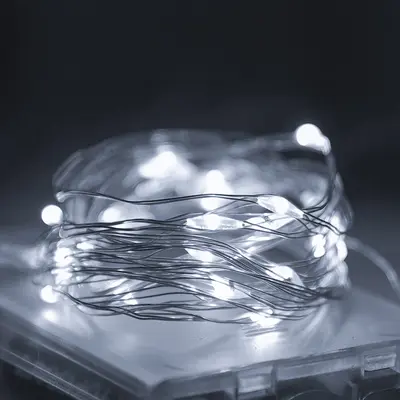 Pil kutusu renkli ışıklar dize bakır tel ışıklar LED ışıklar dize ışıklar iç dekorasyon atmosfer yıldız ışıkları bakır tel ışıklar - 9