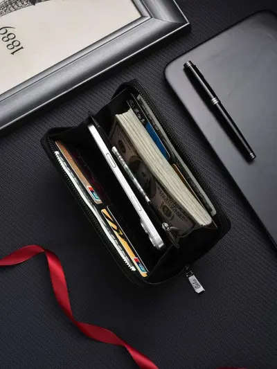 Long Men's Wallet with Multiple Card Slots and Large Capacity - 4