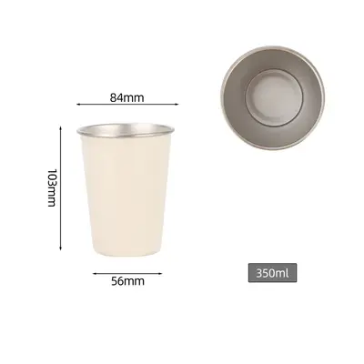 304 Stainless Steel Camping Cup for Coffee and Cold Drinks - 8