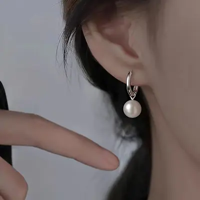 925 sterling silver pearl earrings luxury women's earrings - 1