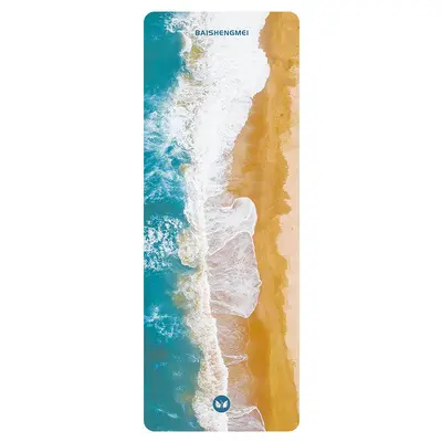 1.5mm Natural Rubber Suede Yoga Mat, Foldable Non-Slip Travel Mat - 10