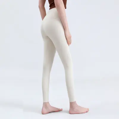 Dikişsiz yoga pantolonu kadın, yüksek belli, karın kontrolü - 9