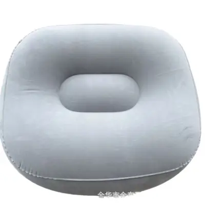 Press-to-inflate cushion seat pad, portable and lightweight