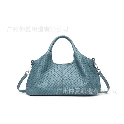 Vintage Woven Soft Leather Women's Crossbody Bag, Large Capacity - 8