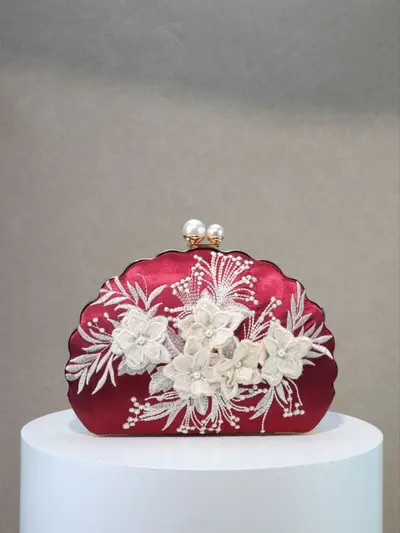 Women's Elegant Clutch, Shell Evening Bag for Parties and Weddings