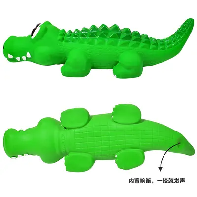 Latex Squeaky Crocodile Dog Toy, Realistic Design, Stress Relief - 5
