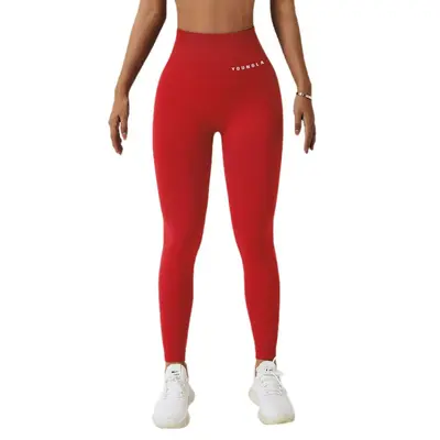 Youngla Klasik Yoga Pantolonu, Dikişsiz Örme Kadın Fitness Pantolonu