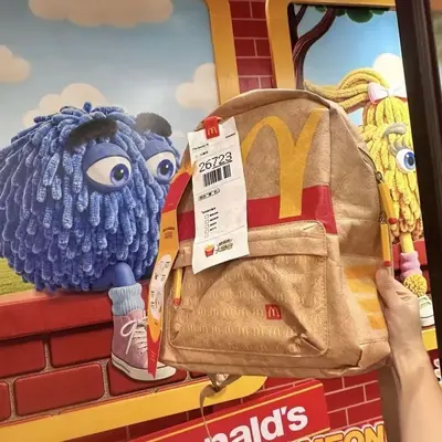 McDonald's Big Fries Day Limited Edition Backpack, Large Capacity Lightweight Travel Bag - 3