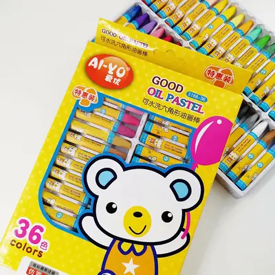 Children's Oil Pastel Set, 12 to 36 Colors