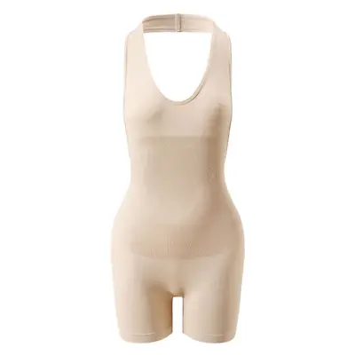Plus Size Halter Neck Shapewear Bodysuit - 8