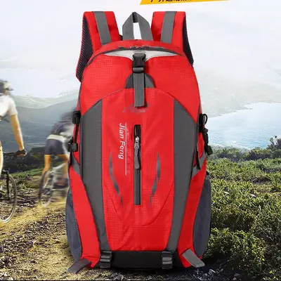 40L Large Capacity Portable Outdoor Hiking Backpack Color Block Travel Backpack Lightweight Short Trip Adventure Trekking Backpack