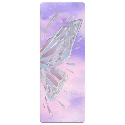 Printed Suede-Look Rubber Yoga Mat 1.5/5mm, Foldable - 10
