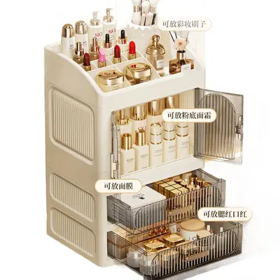 Cosmetics storage box desktop organizer set - 6