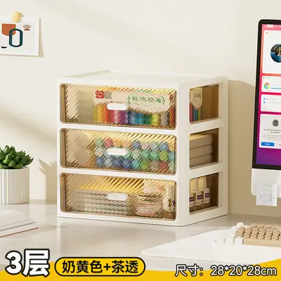 Desktop storage organizer, multi-layer, transparent - 8