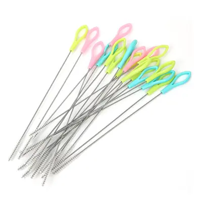 Edelstahl-Strohhalmbürste mit Nylon-Flaschenbürste - 6
