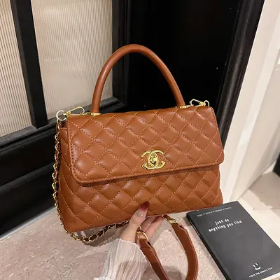 Women's Diamond-Quilted Chain Shoulder Crossbody Bag - 12