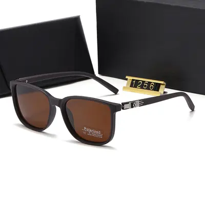 Fashion Metal Polarized Sunglasses Round Face Universal Oversized Frame Driving Sunglasses for Men - 10