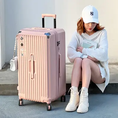 Large-capacity trolley bag, multi-functional suitcase, student luggage for boys and girls, shock-absorbing brake wheel password box - 11