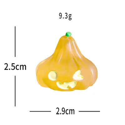 Halloween Luminous Pumpkin Figurine, Miniature Decoration, DIY Accessory - 8
